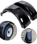 Trailer Fenders With Built In Skirt And Steps 2 Pack Fits Single Axle Trailers With 13 Inch Wheels Plastic Black Fenders