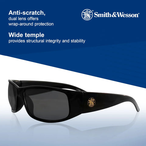 Lightweight Unisex Safety Glasses With Smoke Lenses And Black Frame For Men And Women Alike With Ninety Nine Point Nine Percent UVA UVB UVC Eye Protection For Outdoor Work And Shooting