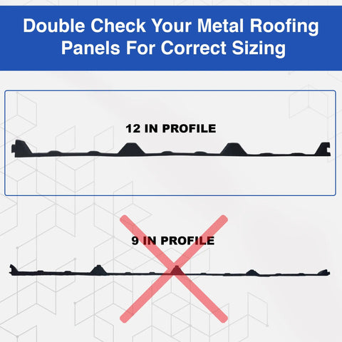 Lock Down Your Roofline With Heavy Duty R Panel Foam Closure Strips 20 Pack 3 Feet Black Corrugated Insulation profile measurement comparison.