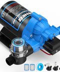 12V DC RV Water Pump 3.5 GPM At 45 PSI Self Priming Diaphragm With Pressure Switch For Camper Marine Yacht