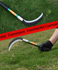 Heavy Duty Weeding Sickle With Manganese Steel Blade And Hardwood Handle Serrated Grass Hook Cutter for yard work