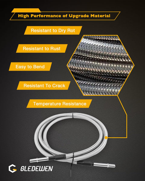 Fast Install Fuel Line Kit For 2004 2010 Silverado And Sierra 1500 2500 3500 Reg Cab Stainless Steel Braided Gas