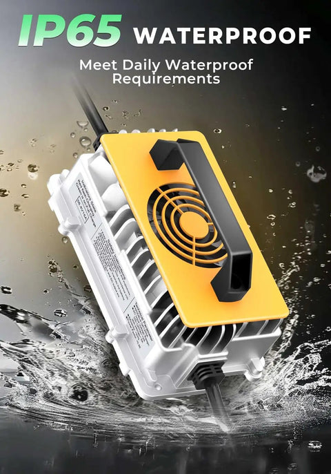 IP65 waterproof 58.4V 18A Smart Battery Charger For 48V LiFePO4 Systems, fast charge station, ideal for golf carts and boats