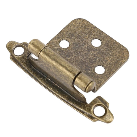 Self Closing Cabinet Hinge 1/2 Inch Overlay Bronze Finish Heavy Duty Humidity Resistant Hardware for RVs Boats Kitchens