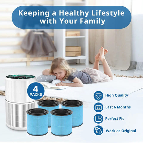 Replacement Filters For Air Purifier AP0601 4 In 1 Main Filter With High Efficiency Activated Carbon AP0601 RF Compatible