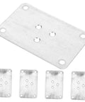 25 Pack Thick Iron Table Leg Plates Heavy Duty Furniture Feet Connectors For Wobbly Couches And Dining Tables Easy DIY Installation Kick The Wobble Right Out - Iron connector plates in various sizes for furniture support.