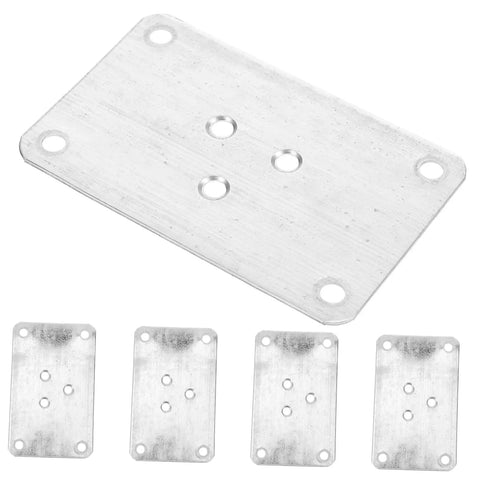 25 Pack Thick Iron Table Leg Plates Heavy Duty Furniture Feet Connectors For Wobbly Couches And Dining Tables Easy DIY Installation Kick The Wobble Right Out - Iron connector plates in various sizes for furniture support.