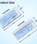 Image showing sizes of WPW10515057 and WPW10515058 from the 3 Pack Refrigerator LED Light Set with Tapered Lens for Fridge and Freezer