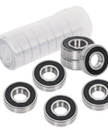 6004 2RS Deep Groove Ball Bearing 20 By 42 By 12 Millimeter Beefed Up Rubber Sealed High RPM For Machine Tools Wheels 10 Pack