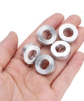 Fire Aluminum Standoffs Five Pack Rock Solid Shop Grade Three Eighths Bore Three Quarters Outside Diameter Heavy Duty Spacers in hand