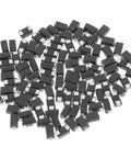 100 Piece Rectifier Diode Assortment Kit With High Voltage Power Supply Components For Industrial And Automotive Systems, assorted black diodes.