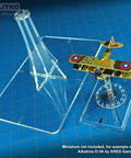 Clear Acrylic Observation Balloon Stand For Wings Of Glory Display, 88x134mm tall blimp flight stand next to Albatros D.VA