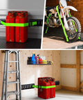 E Track Tie Down Rail Kit 4 Pack 16 Inch Rails With 12 Ft Ratchet Straps O Rings Tie Offs Storage Bag For Trailers Vans Trucks And Garages Heavy Duty Cargo Securement in use