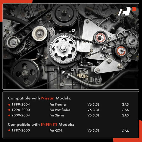 Detailed view of Beefed Up Engine Timing Belt Kit With Water Pump For 3.3L V6 Nissan Frontier 1999-2004 Pathfinder 1996-2000