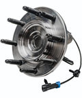 Beefy Front Wheel Bearing Hub Assembly Set For Silverado 2500 HD, 3500 HD, Sierra 2500 HD showing 8-bolt design and ABS cable