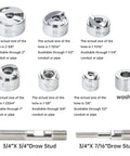 Dude, this 120KN Aluminum Alloy Hydraulic Knockout Hole Punch Driver Kit with ten punch dies for conduit sizes.