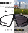 Dope Photochromic Cycling Glasses For Men And Women Mountain Bike Sunglasses With Lens That Darkens From Clear To Gray UV Protection