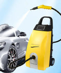 Badass 3000W Steam Cleaner With 3.5L Tank And Quick 40 Second Heat Up For Crushing Stubborn Grime On Car Engines And House Floors Featuring Continuous Steam Power And Six Nifty Brush Kits, yellow portable design cleaning car.