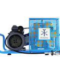 Beefy 4500 PSI PCP Air Compressor For Scuba Tanks And Paintball Gear, 300 Bar High Pressure, side view of 4-cylinder unit