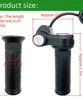 Full Twist Throttle Grip With 2 Keys for Ridstar Q20 Q20Lite Q20Pro H20 H26Pro Electric Bikes, showing size and black design