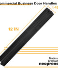2 Pack Zippered Door Handle Covers For Commercial Doors, 11.5 Inch Length, neoprene and polyester cover, black, 1.45 in wide
