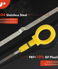 Close-up of 4.0L V6 Engine Dipstick Kit for Dodge Grand Caravan, featuring stainless steel rod and plastic handle.