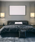 Set Of 2 Wall Sconces With USB Ports For Bedside Or Bedroom And Living Room Modern Silver Wall Lamps Easy Install With Long Cord Includes 2 E26 Bulbs Can Be Plug In Or Wall Mounted Sleek And Practical, mounted beside a bed in a modern bedroom.
