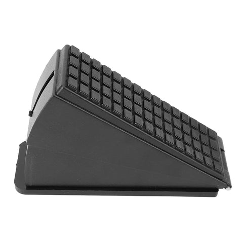 Heavy Duty Spring Door Stopper No Bend Foot Activated Windproof Metal Block For 20 To 60 Mm Door Gaps Matte Black Stainless Steel