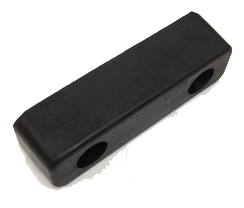 T-42 Solid Molded Rubber Trailer Bumper With Drilled Mounting Holes And Galvanized Washers, Impact Absorbing Shield