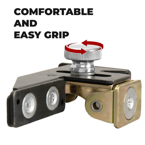 MagTab 2.0 magnetic tab holder for welding with knurled grip for comfortable adjustments and strong magnet hold.