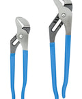 Two Piece Tongue And Groove Pliers Set 9.5 Inch And 12 Inch Slip Joint High Carbon Steel With Laser Heat Treated Teeth