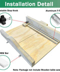 Table Saw Sled Kit For Clean Crosscuts And Repeat Length Cuts With 2 Aluminum T Tracks, 2 UHMW Miter Bars, Knobs And Screws Pro DIY Crosscut Sled For Stable Workpieces, Precise Measurements, And Less Cutting Error
