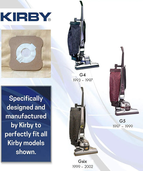 Kirby vacuums G4, G5, G6 with parts featuring G4 G5 G6 Vacuum Bags 9 Count Compatible With Kirby Generation 4 5 And G6