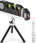DIY Multipurpose Laser Level Tool Kit With Line Laser And Triangle Bracket for precise indoor use on tripod showing laser line