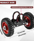 Rolling Gate 6 Inch Rubber Wheel Carrier Heavy Duty for Driveway and Sliding Gates with 550lb Capacity Two Wheel U Bolt Kit Included