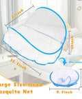 Foldable Pop Up Mosquito Net Tent For Camping And Travel, lightweight 3 oz head netting shown open and folded, size 33x22 inch.