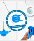 3 Inch Toilet Flapper Replacement For Gerber 99-788 With Stainless Steel Chain Water Saving Flush Valve Seal High Performance Easy Install Blue Fits 3 Inch Openings Conserves Water Leak Proof Durable blue toilet flapper with chain