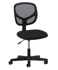 Office chair with mesh back and black seat, equipped with a heavy duty 5.5 inch gas lift cylinder replacement for office chairs, 450 lb capacity.
