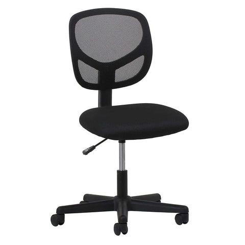 Office chair with mesh back and black seat, equipped with a heavy duty 5.5 inch gas lift cylinder replacement for office chairs, 450 lb capacity.