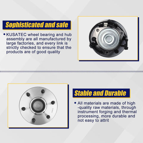 Front Wheel Bearing And Hub Assembly For 2000 Through 2008 Cadillac Escalade Chevy Avalanche Suburban with ABS 6 Lug Bolts
