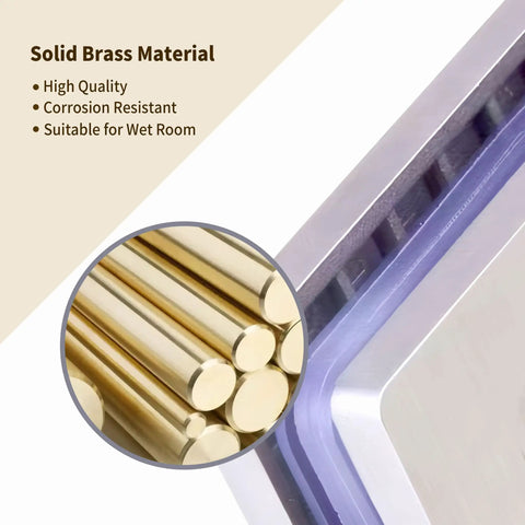 Close-up of solid brass material showcasing quality and corrosion resistance for Heavy Hitter Solid Brass Shower Door Hinges.