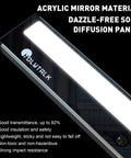 Rechargeable Motion Sensor LED Closet Light Two Pack Wireless Under Cabinet Lighting Bar with acrylic mirror panel