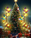 Butterfly Solar Stake Lights 2 Pack Waterproof Outdoor Decor For Garden Lawn Patio Courtyard With Warm Yellow LED Glow
