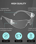 Clear Safety Glasses For Work And Lab Unisex 24 Pack Bulk Protective Eyewear ANSI Z87.1 Polycarbonate Impact Resistant