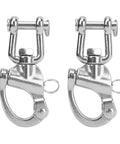 Top Shelf 316 Stainless Steel Snap Shackles With Swivel Rotating Eye And No Hassle Quick Release Design For Heavy Duty Sailboat Rigging Yacht Halyards And Rugged Industrial Deck Hardware 128 Mm
