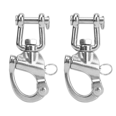 Top Shelf 316 Stainless Steel Snap Shackles With Swivel Rotating Eye And No Hassle Quick Release Design For Heavy Duty Sailboat Rigging Yacht Halyards And Rugged Industrial Deck Hardware 128 Mm