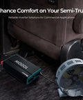 Beefy 1000 Watt Pure Sine Wave Car Power Inverter 12V DC To 120V AC Converter for RV Truck with fan in truck interior