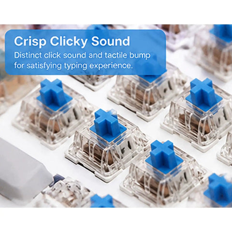 62 Piece Blue Mechanical Keyboard Switches Kit With Puller And Brush For DIY Builds Typing Tests Custom Layouts And Keyboard Clicker Projects For Enthusiasts And Hobbyists Crafting Custom Keyboards, blue tactile switches