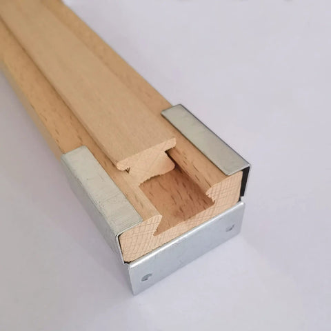 Give Your Furniture A Major Glow Up With These Bulletproof Center Mount Drawer Slides Featuring Heavy Duty Steel Runners And Smooth Natural Wood Glides For A Seamless Dresser Replacement Set Of Four showing wooden glides with steel ends.