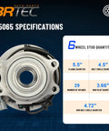 Image of Six Lug Wheel Hub Assembly 515065 specifications for Nissan Frontier, Pathfinder, Xterra, and Suzuki Equator with ABS.